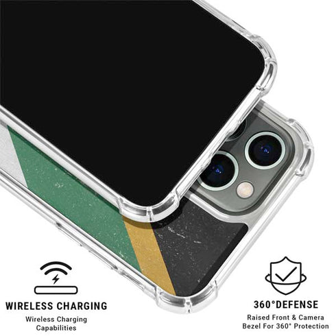 South Africa Flag Distressed iPhone 16 Pro Clear Case